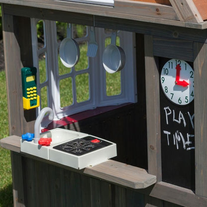 KidKraftKidKraft Greystone Cottage Playhouse with EZ Kraft Assembly P280093 P280093- BetterPatio.com