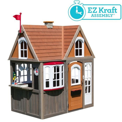 KidKraftKidKraft Greystone Cottage Playhouse with EZ Kraft Assembly P280093 P280093- BetterPatio.com