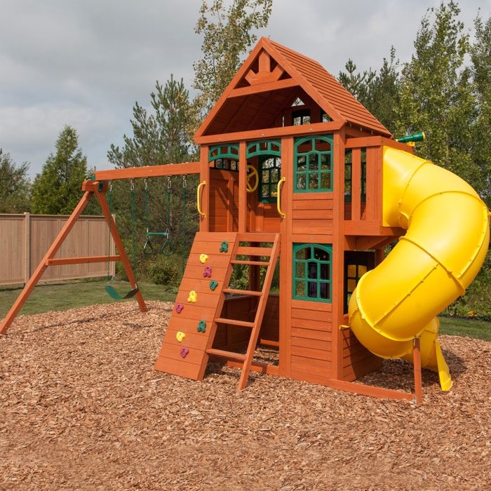 Cedar summit twin mountain lodge playset new arrivals