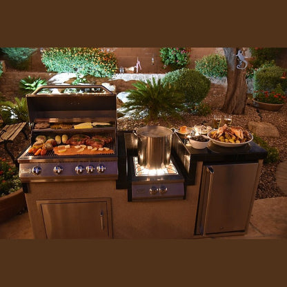 KoKoMo GrillsKoKoMo Grills 7 Foot BBQ Island With Power Burner, Fridge, Built-in BBQ Grill KO-PWRBRN-4BG-FRGE- BetterPatio.com
