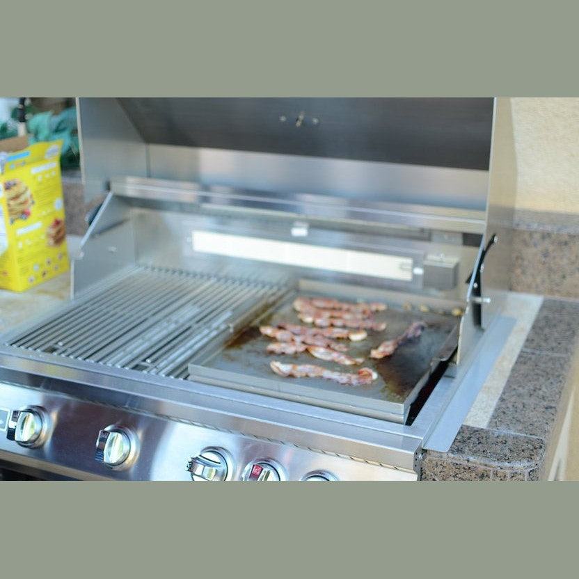KoKoMo GrillsKoKoMo Grills 7 Foot L-Shape BBQ Island With Bar Seating, Built-in BBQ Grill L-Shape-StJohnHBar1- BetterPatio.com