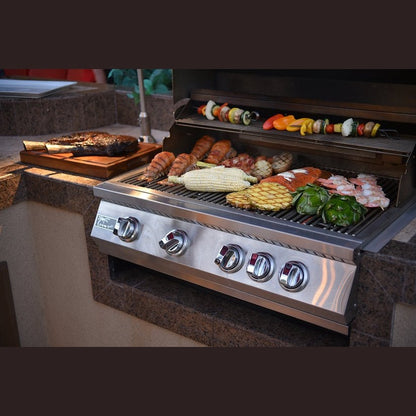 KoKoMo GrillsKoKoMo Grills 7 Foot L-Shape BBQ Island With Bar Seating, Built-in BBQ Grill L-Shape-StJohnHBar1- BetterPatio.com