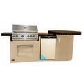 KoKoMo Grills 9 Foot BBQ Island With Round Bar Seating, Built-in BBQ Grill