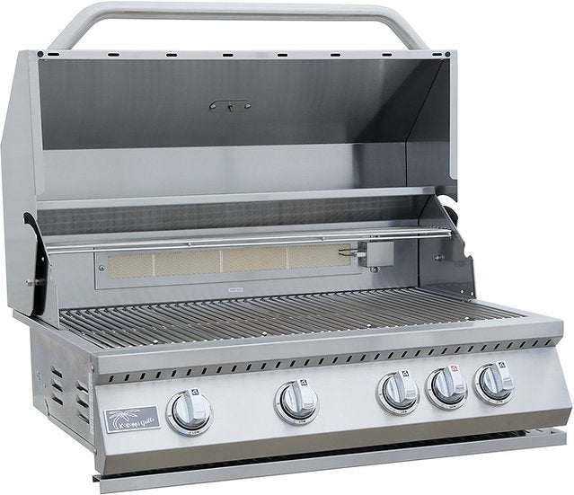 KoKoMo GrillsKoKoMo Grills 9 Foot BBQ Island With Round Bar Seating, Built-in BBQ Grill Fire-Island- BetterPatio.com