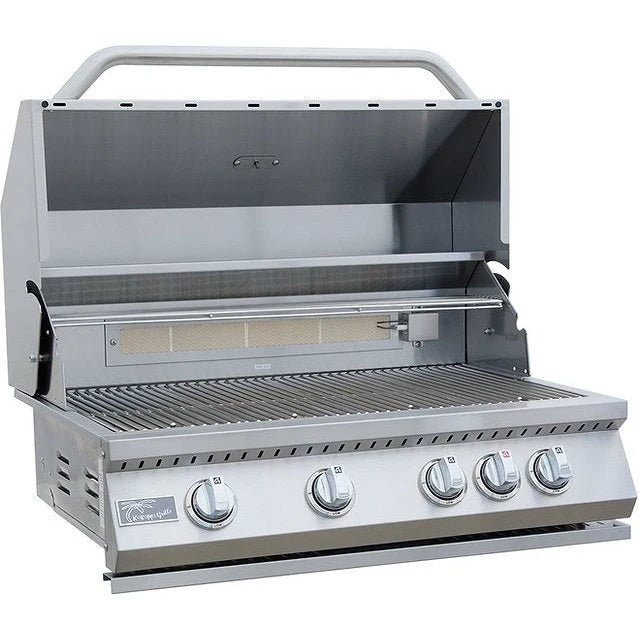 KoKoMo GrillsKoKoMo Grills 9 Foot BBQ Island With Round Bar Seating, Built-in BBQ Grill Fire-Island- BetterPatio.com