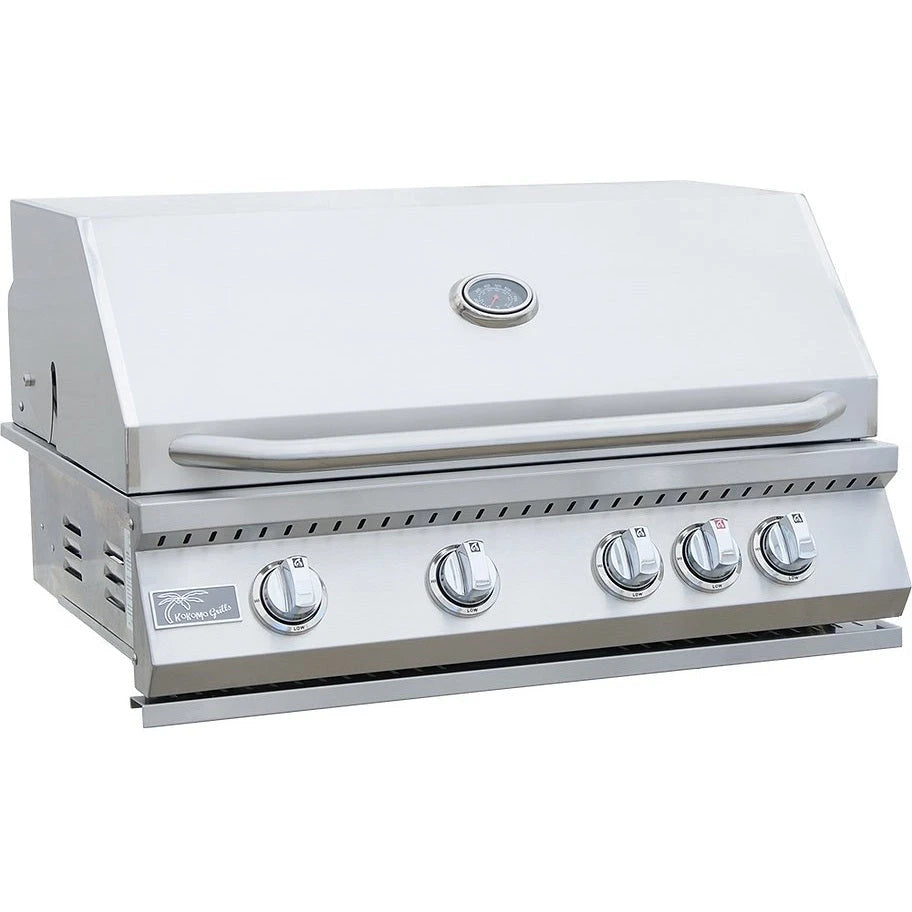 KoKoMo GrillsKoKoMo Grills 9 Foot BBQ Island With Round Bar Seating, Built-in BBQ Grill Fire-Island- BetterPatio.com