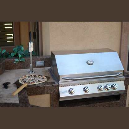 KoKoMo GrillsKoKoMo Grills 9 Foot BBQ Island With Round Bar Seating, Built-in BBQ Grill Fire-Island- BetterPatio.com