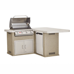 Bull Outdoor 6 Foot L-Shaped Little Q BBQ Island