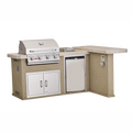 Bull Outdoor 7.5 Foot L-Shaped Luxury Q BBQ Island