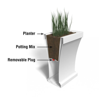 MayneMayne Bordeaux Trough Planter 8890 8890-B- BetterPatio.com