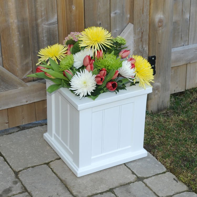 MayneMayne Cape Cod 14x14 Patio Planter 4836 4836-W- BetterPatio.com