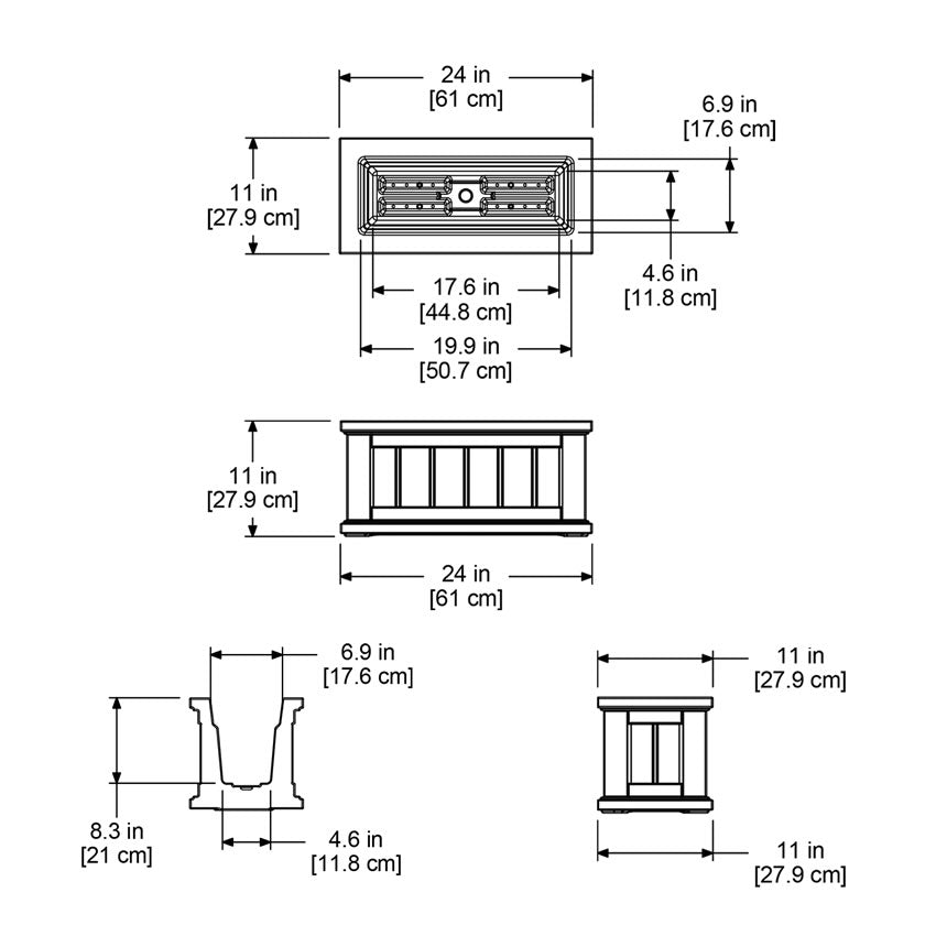 MayneMayne Cape Cod 24x11 Patio Planter 4839 4839-B- BetterPatio.com