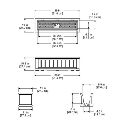 MayneMayne Cape Cod Window Box 3ft 4840 4840-W- BetterPatio.com