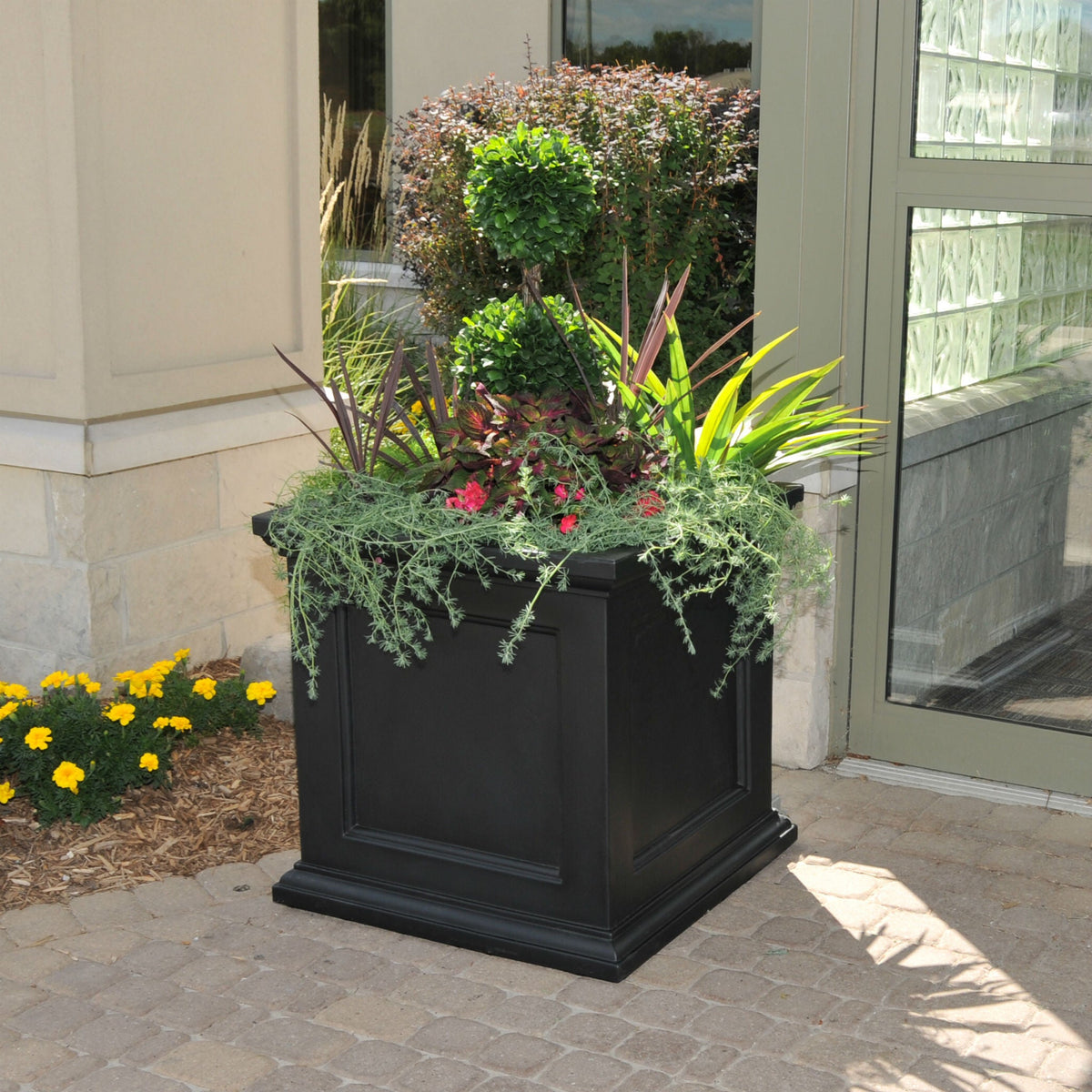 MayneMayne Fairfield 28in Square Planter 8800 8800-B- BetterPatio.com