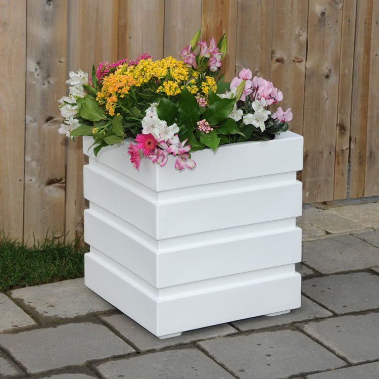 MayneMayne Freeport 18x18 Square Planter 5860 5860-W- BetterPatio.com