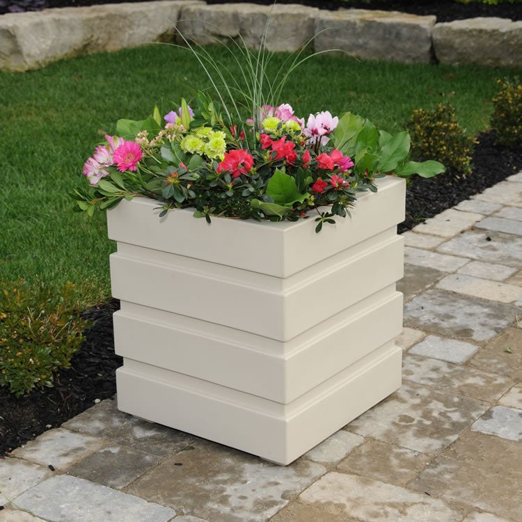 MayneMayne Freeport 18x18 Square Planter 5860 5860-W- BetterPatio.com