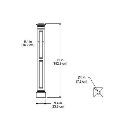 MayneMayne Liberty Lamp Post NO Mount 5838 5838-B- BetterPatio.com