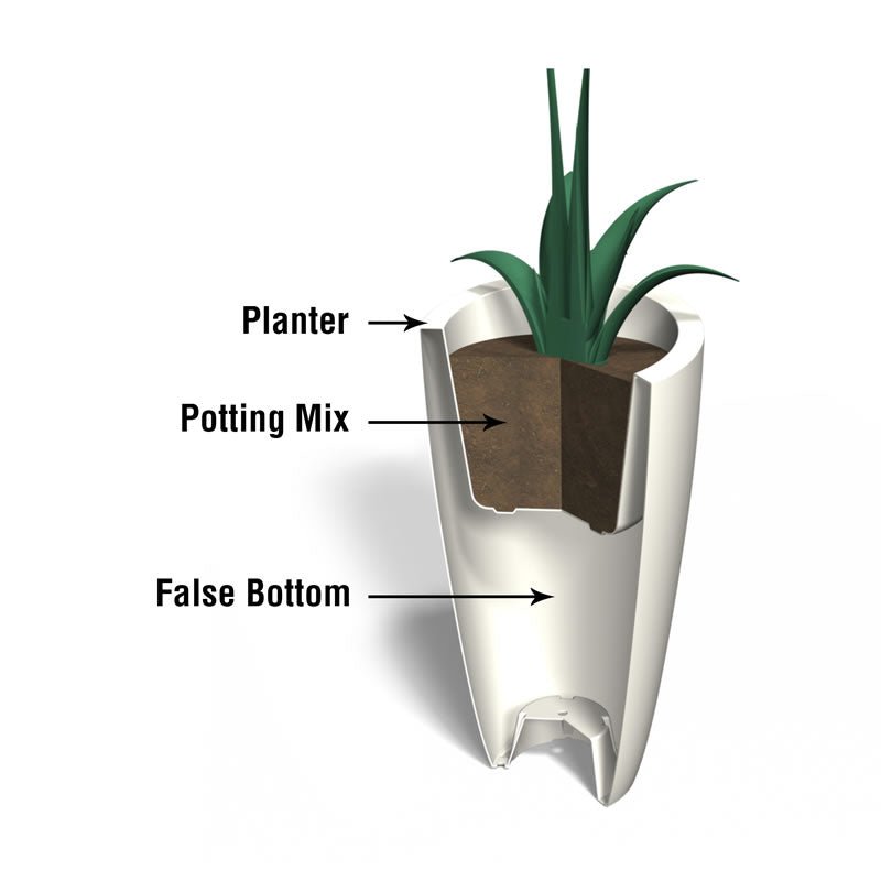 MayneMayne Modesto 42 Inch Tall Planter 8881 8881-NB- BetterPatio.com