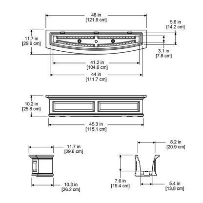 MayneMayne Nantucket Window Box 4FT 4831 4831-W- BetterPatio.com