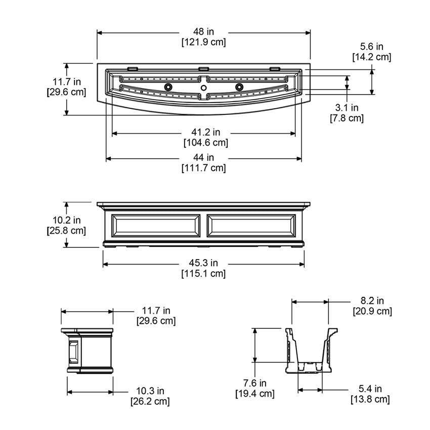 MayneMayne Nantucket Window Box 4FT 4831 4831-W- BetterPatio.com