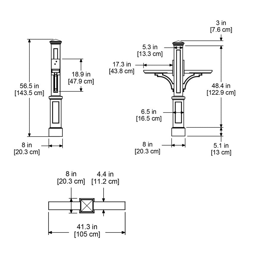 MayneMayne Newport Plus Double Mail Post 5814 5814-B- BetterPatio.com