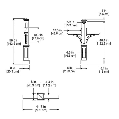 MayneMayne Newport Plus Double Mail Post 5814 5814-B- BetterPatio.com