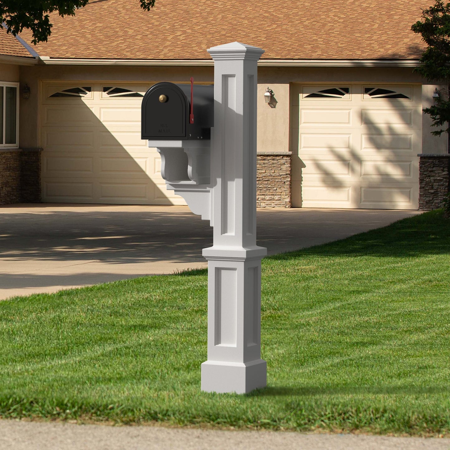 MayneMayne Rockport Single Mail Post 5809 5809-W- BetterPatio.com