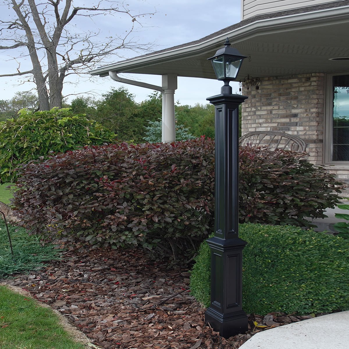 MayneMayne Signature Lamp Post with Mount 5835 5835-W- BetterPatio.com
