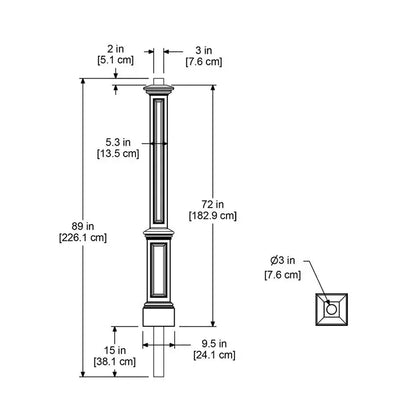 MayneMayne Signature Lamp Post with Mount 5835 5835-W- BetterPatio.com