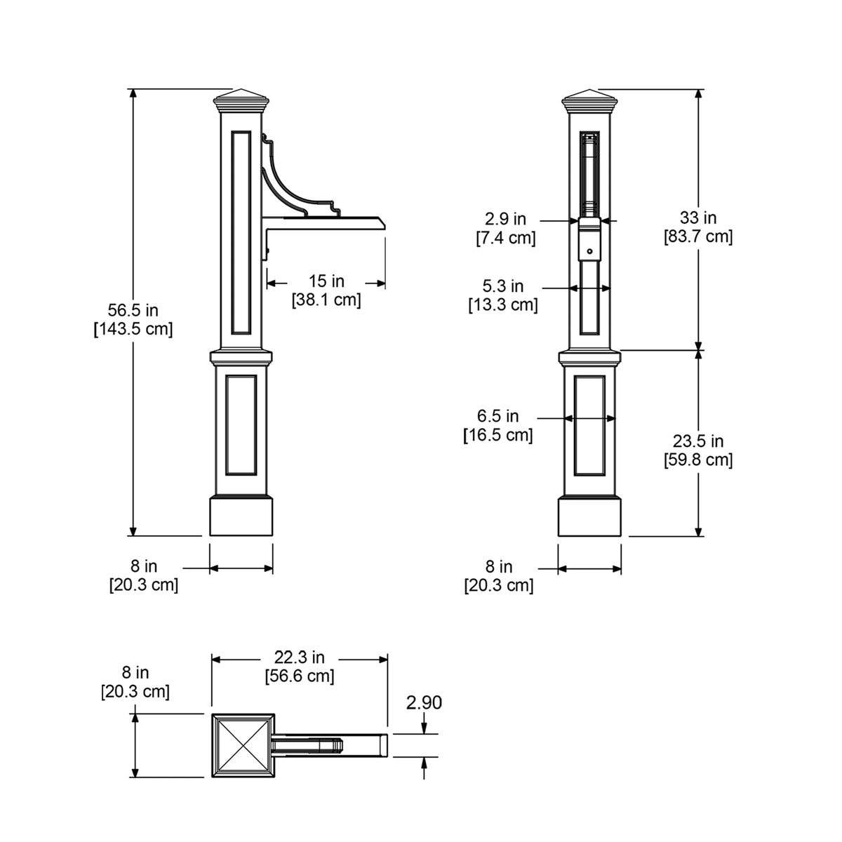 MayneMayne Woodhaven Address Sign Post 5812 5812-B- BetterPatio.com