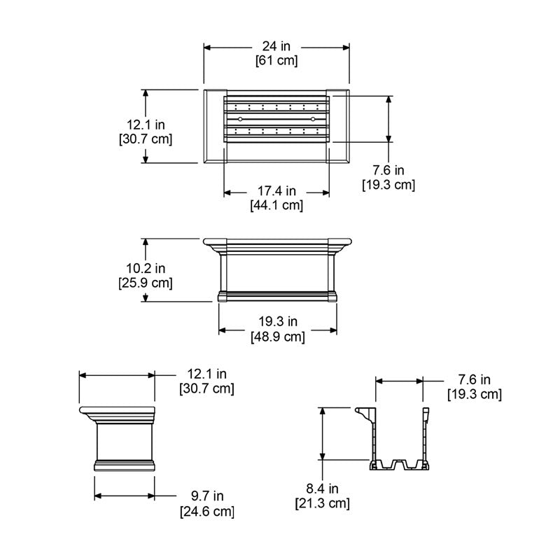 MayneMayne Yorkshire Window Box 2FT White 4822-W 4822-W- BetterPatio.com