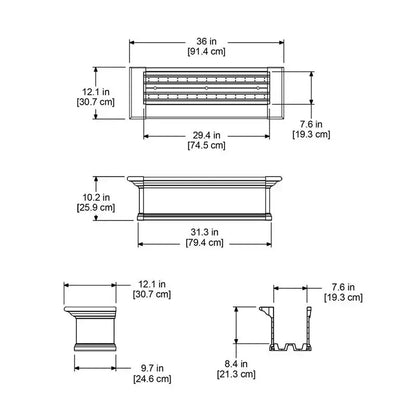 MayneMayne Yorkshire Window Box 3FT White 4823-W 4823-W- BetterPatio.com