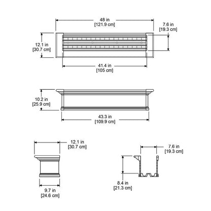 MayneMayne Yorkshire Window Box 4FT White 4824-W 4824-W- BetterPatio.com