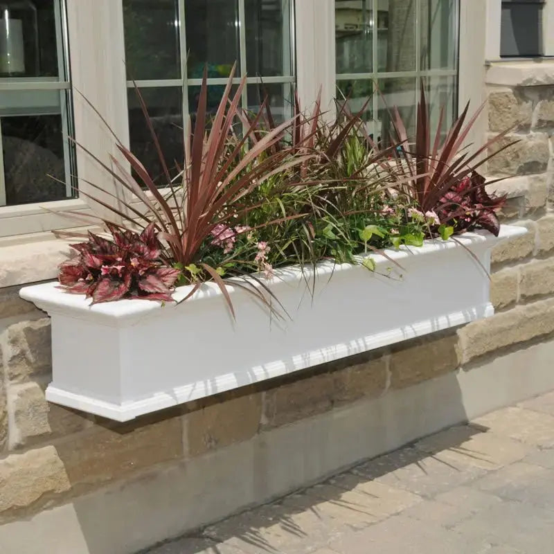 MayneMayne Yorkshire Window Box 5FT White 4825-W 4825-W- BetterPatio.com