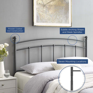 ModwayModway Abigail Full Metal Headboard MOD-6157 MOD-6157-GRY- BetterPatio.com