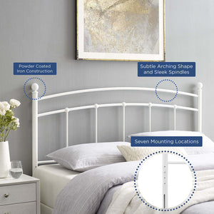 ModwayModway Abigail Full Metal Headboard MOD-6157 MOD-6157-WHI- BetterPatio.com