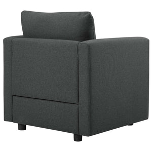 ModwayModway Activate 3 Piece Upholstered Fabric Set EEI-4046 EEI-4046-GRY-SET- BetterPatio.com