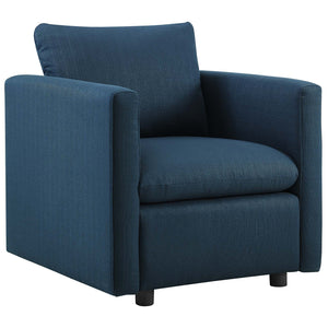 ModwayModway Activate Upholstered Fabric Armchair EEI-3045 EEI-3045-AZU- BetterPatio.com