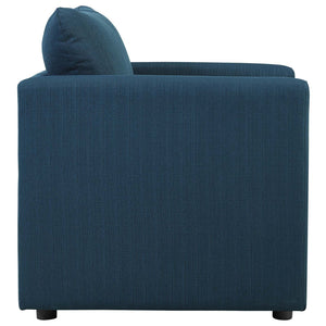 ModwayModway Activate Upholstered Fabric Armchair EEI-3045 EEI-3045-AZU- BetterPatio.com