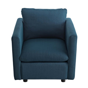 ModwayModway Activate Upholstered Fabric Armchair EEI-3045 EEI-3045-AZU- BetterPatio.com