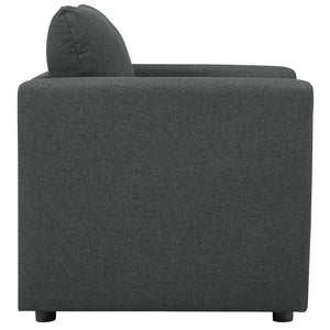 ModwayModway Activate Upholstered Fabric Armchair EEI-3045 EEI-3045-GRY- BetterPatio.com