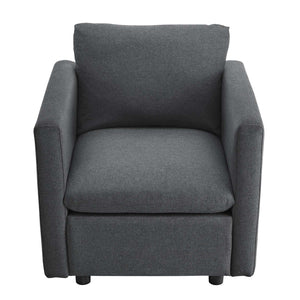 ModwayModway Activate Upholstered Fabric Armchair EEI-3045 EEI-3045-GRY- BetterPatio.com