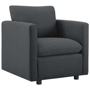 ModwayModway Activate Upholstered Fabric Armchair EEI-3045 EEI-3045-GRY- BetterPatio.com