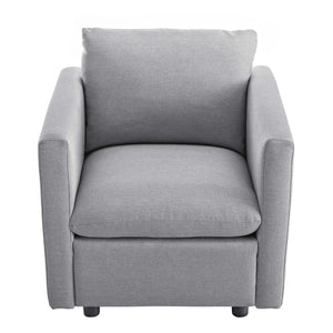 ModwayModway Activate Upholstered Fabric Armchair EEI-3045 EEI-3045-LGR- BetterPatio.com