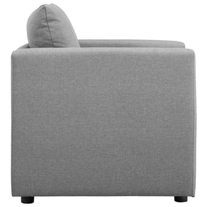 ModwayModway Activate Upholstered Fabric Armchair EEI-3045 EEI-3045-LGR- BetterPatio.com