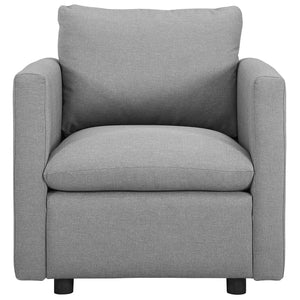 ModwayModway Activate Upholstered Fabric Armchair EEI-3045 EEI-3045-LGR- BetterPatio.com