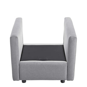 ModwayModway Activate Upholstered Fabric Armchair EEI-3045 EEI-3045-LGR- BetterPatio.com