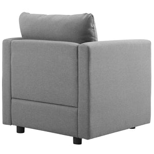 ModwayModway Activate Upholstered Fabric Armchair EEI-3045 EEI-3045-LGR- BetterPatio.com