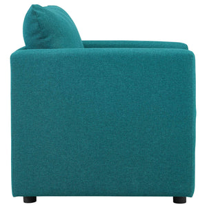 ModwayModway Activate Upholstered Fabric Armchair EEI-3045 EEI-3045-TEA- BetterPatio.com