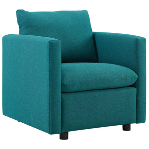 ModwayModway Activate Upholstered Fabric Armchair EEI-3045 EEI-3045-TEA- BetterPatio.com